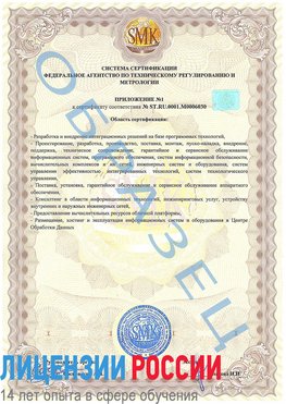 Образец сертификата соответствия (приложение) Сходня Сертификат ISO 27001